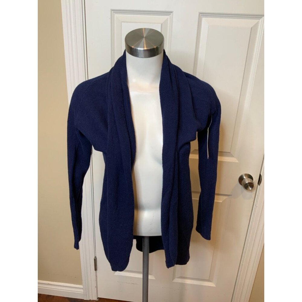 Lilly Pulitzer Navy Blue Open Front Cardigan Sweater, Size XS